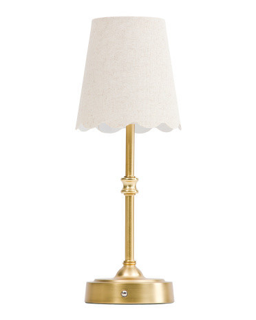 13.5In Scalloped Shade Led Iron Touch Lamp | TJ Maxx