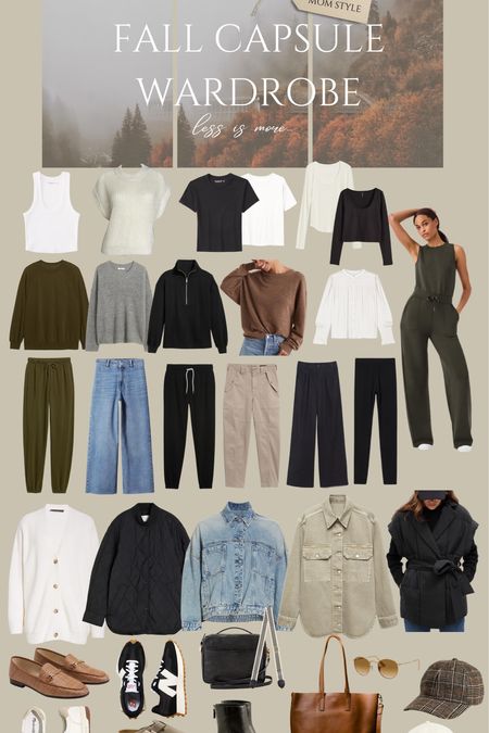 Fall capsule wardrobe 2023 // fall outfit inspiration 

Barrel leg pant, jumpsuit, basic tees, sweatsuit set, vest, sneakers

#LTKSeasonal #LTKstyletip