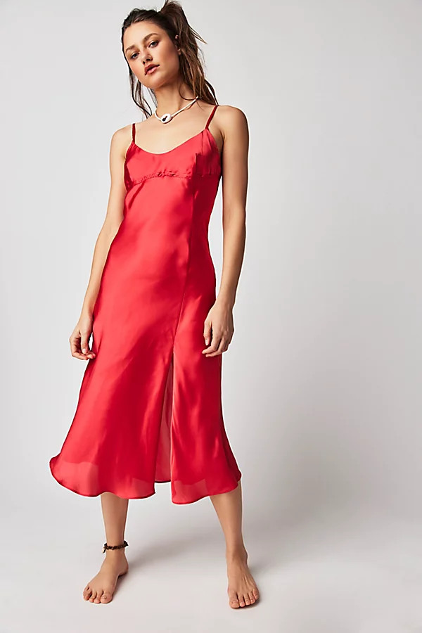 Right This Way Bias Slip by Intimately at Free People, Floating Hibiscus, XS | Free People (Global - UK&FR Excluded)