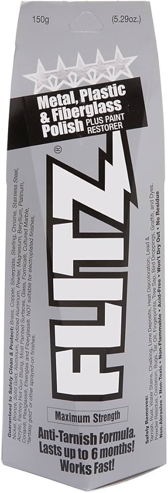 Flitz Metal Polish and Cleaner Paste, Also Works on Plastic, Fiberglass, Aluminum, Jewelry, Sterl... | Amazon (US)