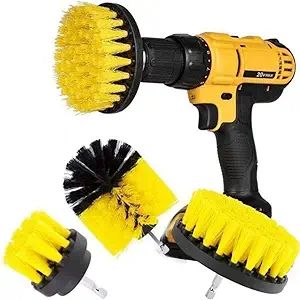 Original Drill Brush 360 Attachments 3 Pack kit Medium- Yellow All Purpose Cleaner Scrubbing Brus... | Amazon (US)