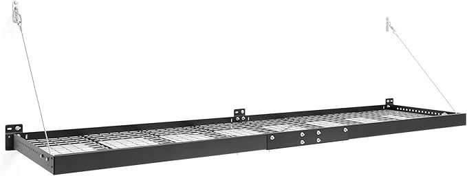 NewAge Products Pro Series Black 2 ft. x 8 ft. Wall Mounted Steel Shelf, Garage Overheads, 40406 | Amazon (US)