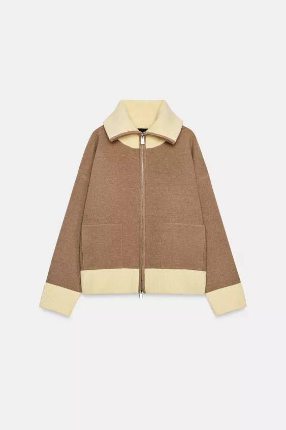 ZIP-UP KNIT CARDIGAN | Zara UK