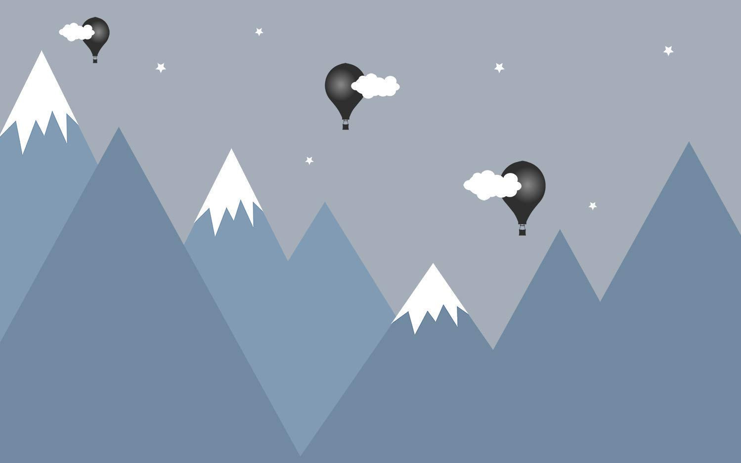 Murwall Kids Wallpaper Cartoon Mountain Wall Mural Child Landscape Wall Art Nursery Wall Decor Li... | Amazon (US)