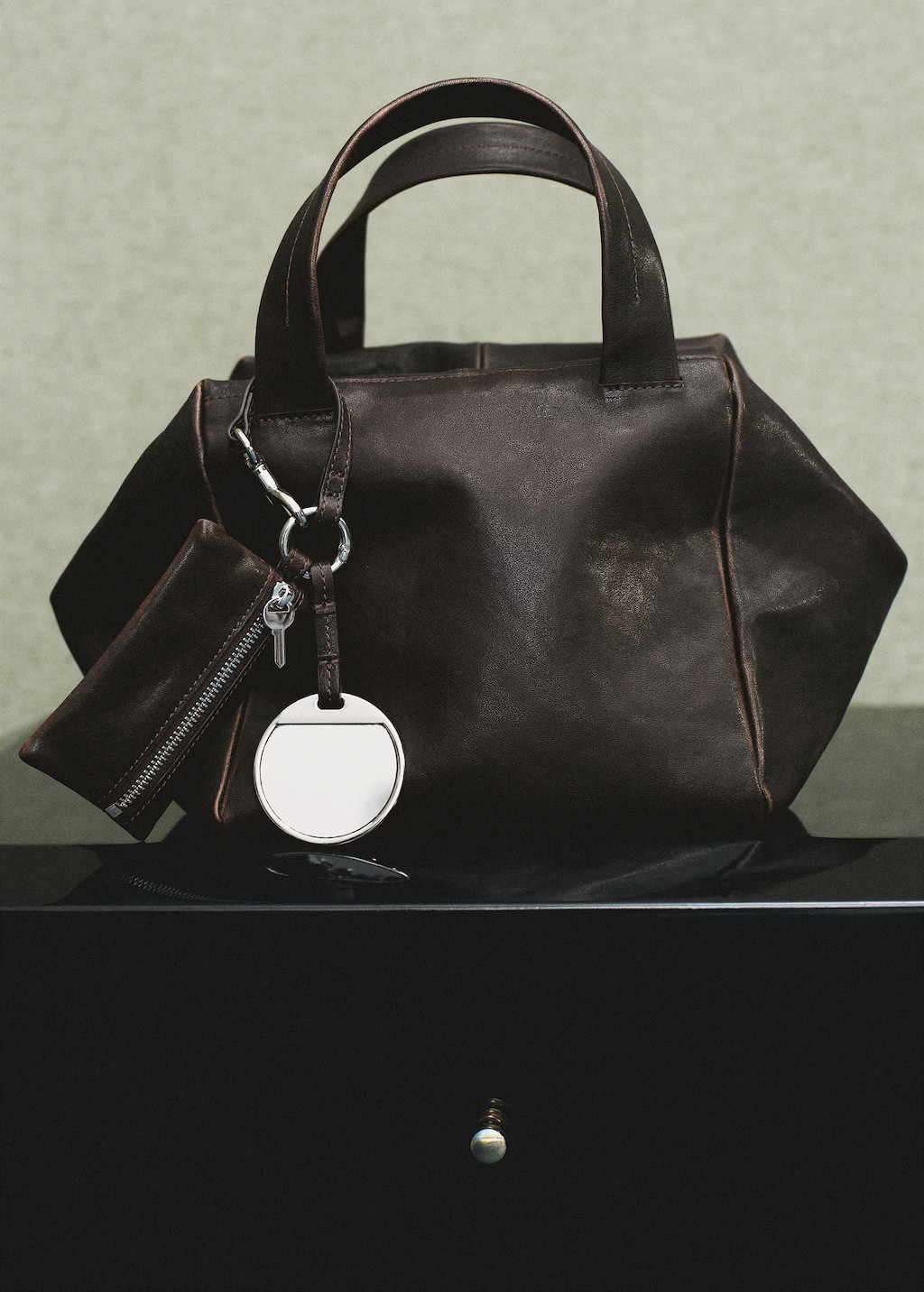 Leather clutch bag with charms - Women | MANGO United Kingdom | MANGO (UK)