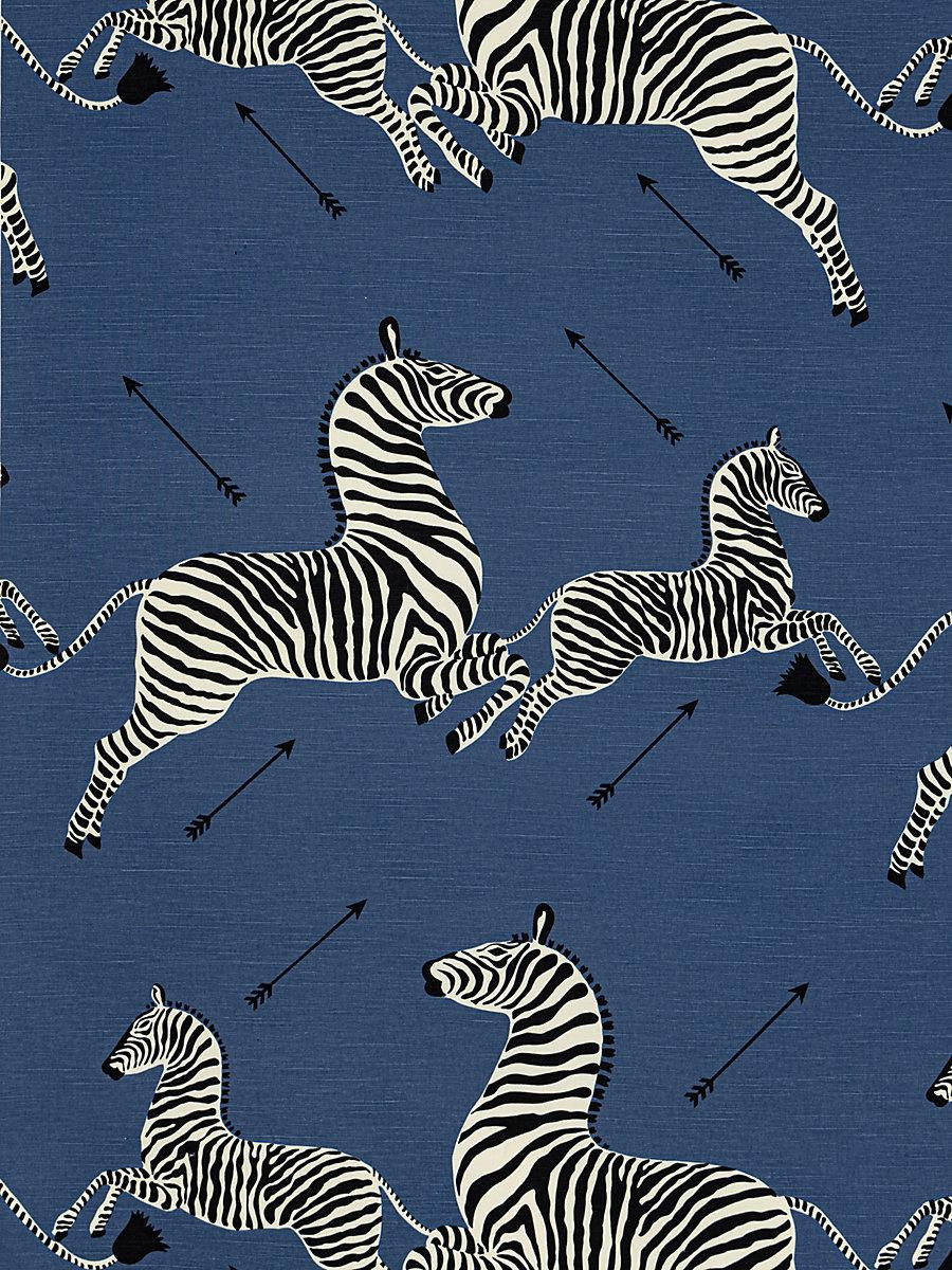 Scalamandre Zebras - Fabric Denim Fabric | DecoratorsBest