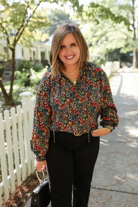 Top - true to size (flowy fit) - I’m in a medium - use code LAURA15 for 15% off 

Fall top / workwear / Avara / casual work outfit 

#LTKcurves #LTKworkwear #LTKunder100