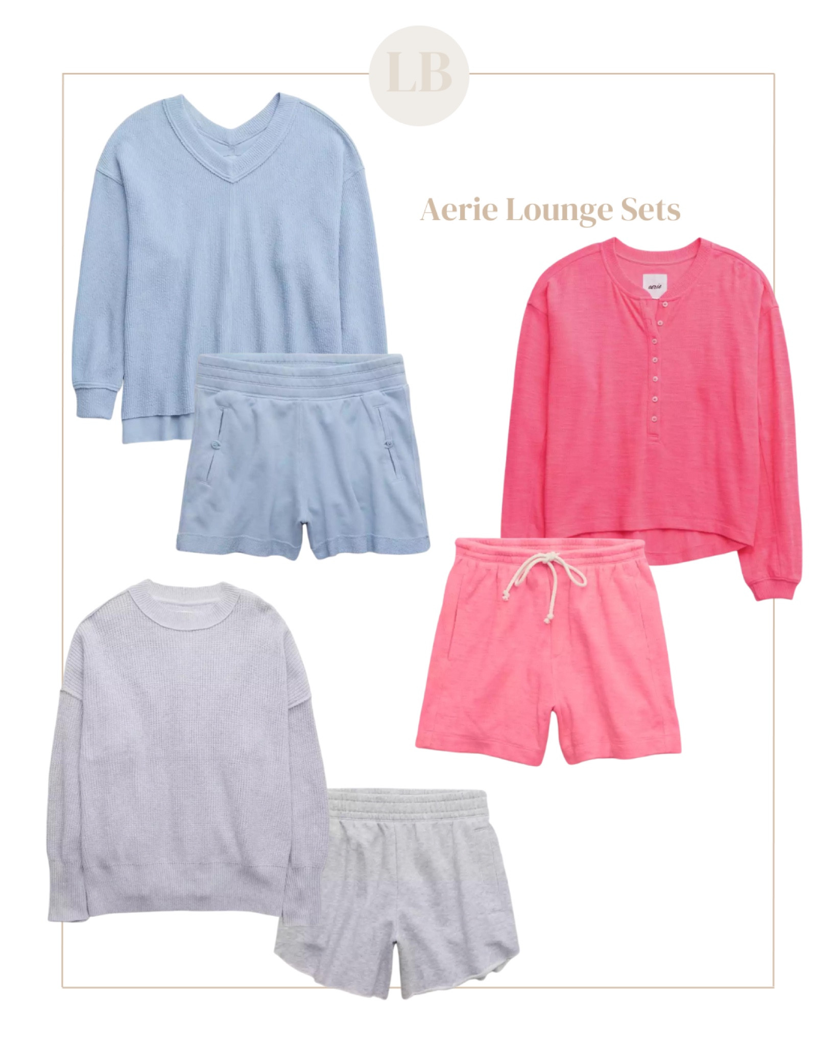 Some matching lounge set options from Aerie! Use code LTKSPRING for 25% off at Aerie! 