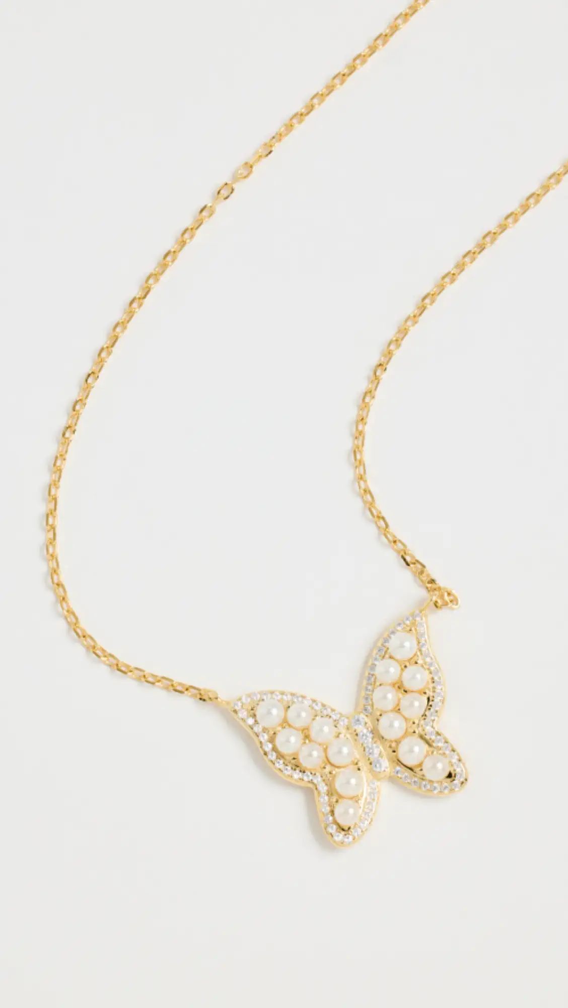 By Adina Eden Pearl Butterfly Necklace | Shopbop | Shopbop