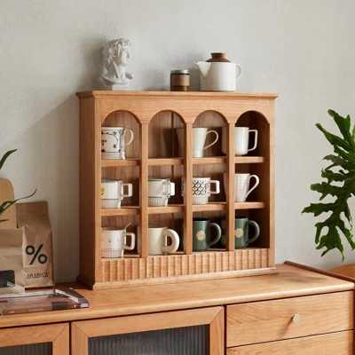 Wood Storage cabinet with 3-tier shelves | Wayfair North America