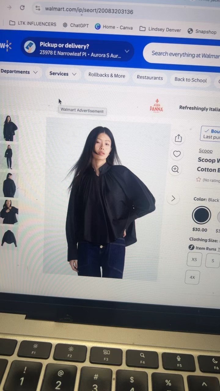 ✨Tap the bell, save and ❤️ start here over 40 fashion, midlife style, midsize fashion and luxury looks for less.  

I want a blouse that does not cling to my belly or make me feel self-conscious about my arms.

This one works because of Outfit Physics™: Lift • Skim • Balance.
LIFT: The notch neckline pulls the eye toward the face.

SKIM: The lightweight cotton flows over the belly instead of gripping it, while the curved hem gives you coverage without looking oversized.

BALANCE: The bishop sleeves create intentional volume through the upper body, balancing the middle and giving your arms beautiful coverage.

Pair it with tapered pants or straight-leg jeans to keep the bottom streamlined.

I found it on Walmart, and this is exactly the kind of blouse that makes getting dressed feel easier.

👑 Helping you look good, feel good.-Lindsey Denver   Check back daily for belly-friendly style, confidence, and Outfit Physics™.

#LTKOver40 #LTKMidsize #LTKPlusSize