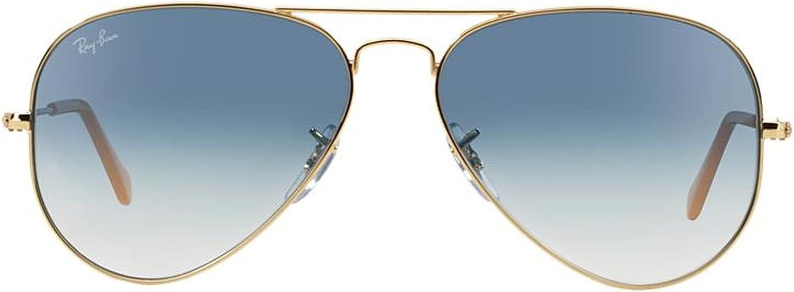 Ray-Ban RB3025 Aviator Sunglasses Arista Gold w/Blue Gradient (001/3F) 3025 58mm Authentic, 58 mm | Amazon (US)