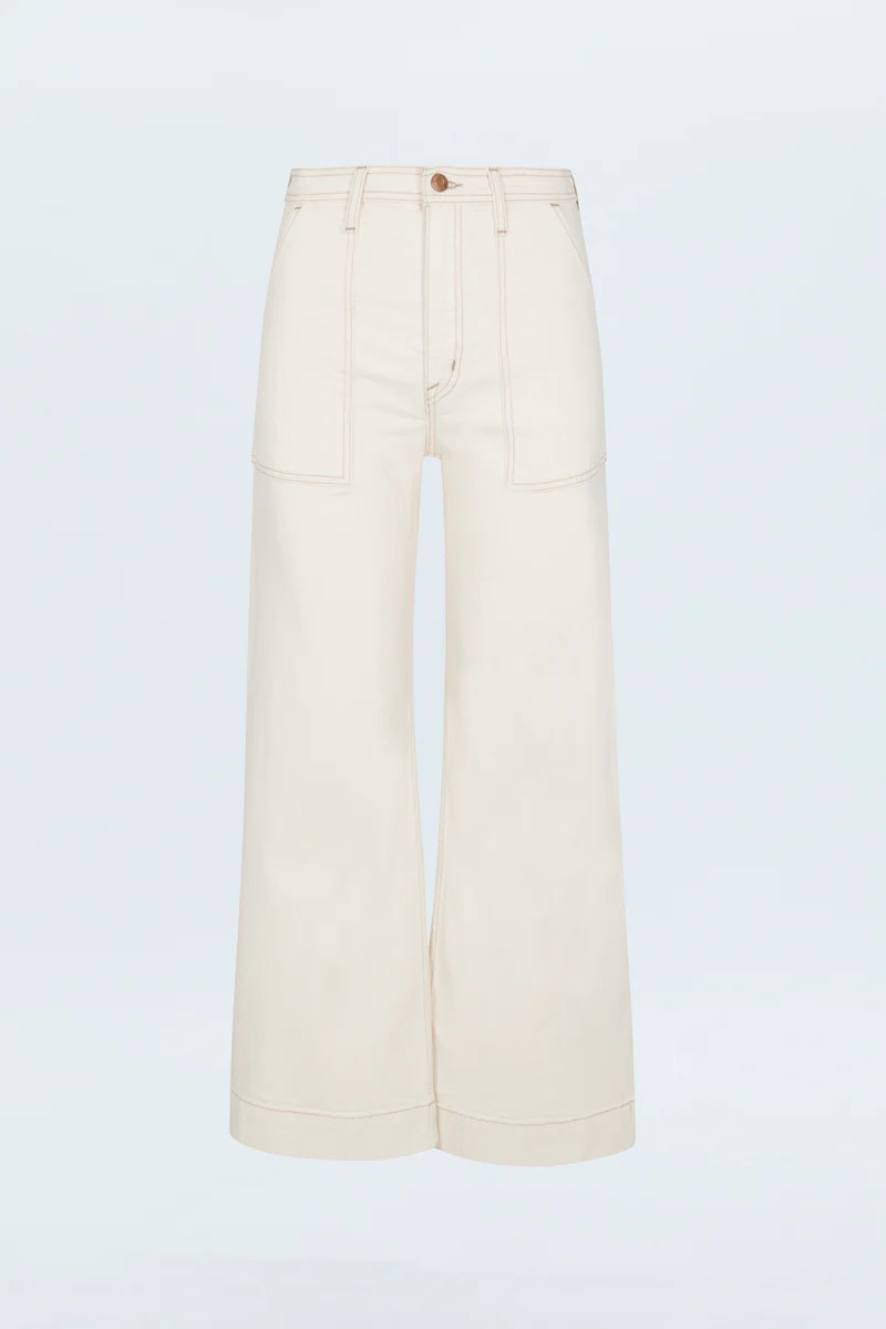 PETITE Penny High Rise Wide Jean -  Ecru | Pistola Denim