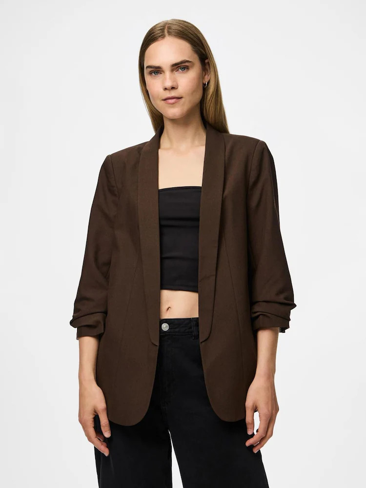 Buy PIECES Brown 3/4 Length Sleeve Blazer from Next United Arab Emirates | Next UAE