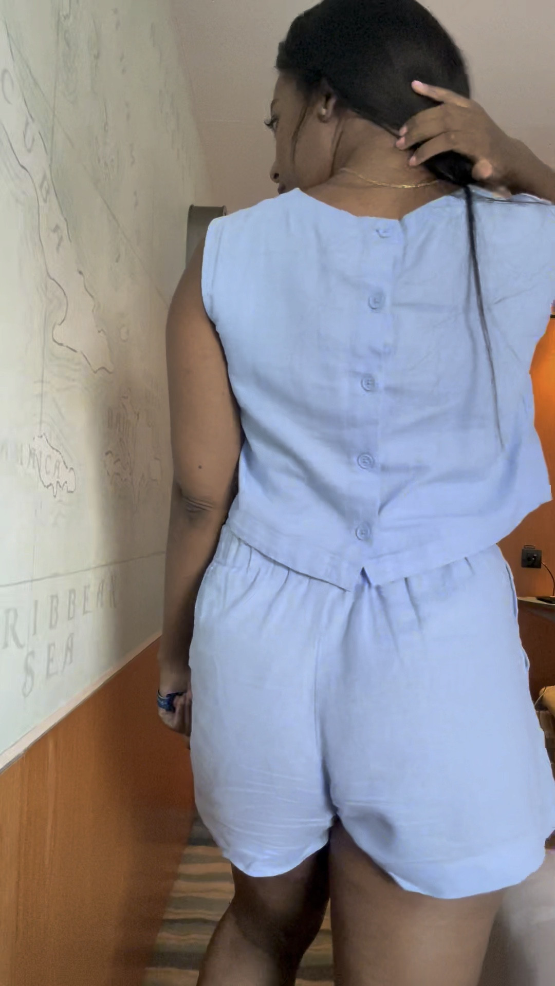 Love this linen set with buttons along the back from Target 🎯 
Comes in a few colors-wearing size XS in the top (they didn’t have S or M..but it still fit pretty well 😂) and M in the bottoms

Travel outfit/vacation outfit/linen set/