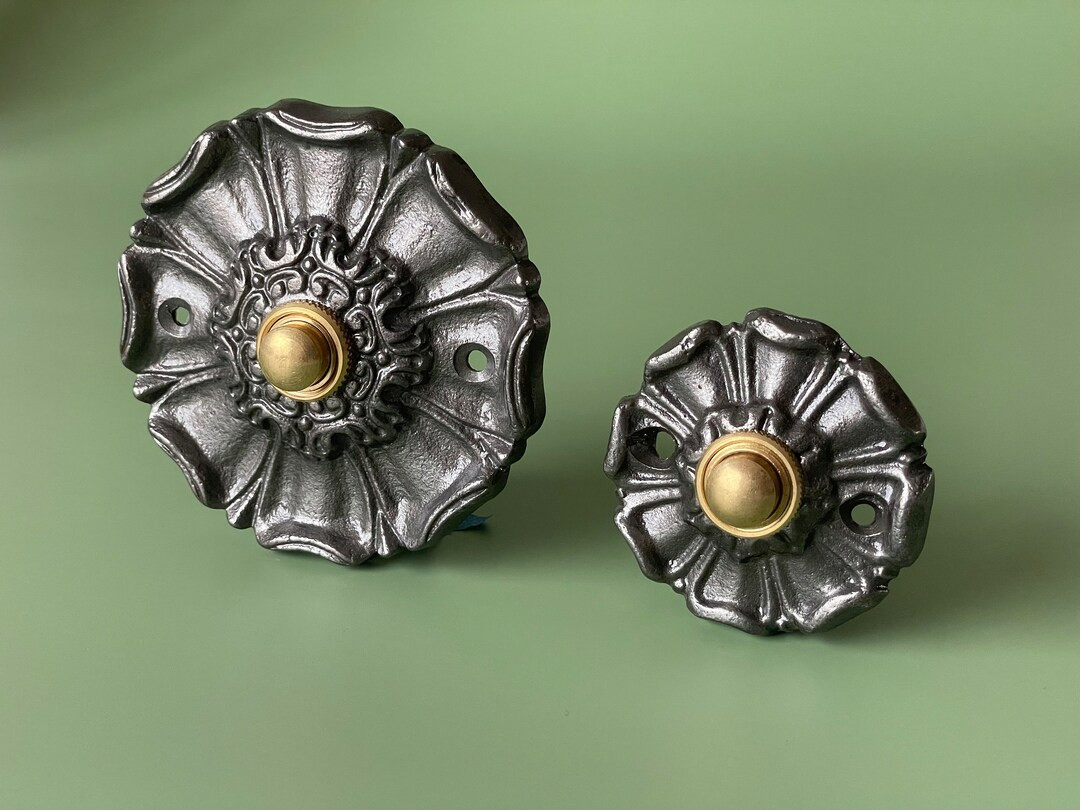 Large Cast Iron Poppy Wired Doorbell Retro Door Bell Edwardian Victorian Style Vintage Farmhouse ... | Etsy (US)