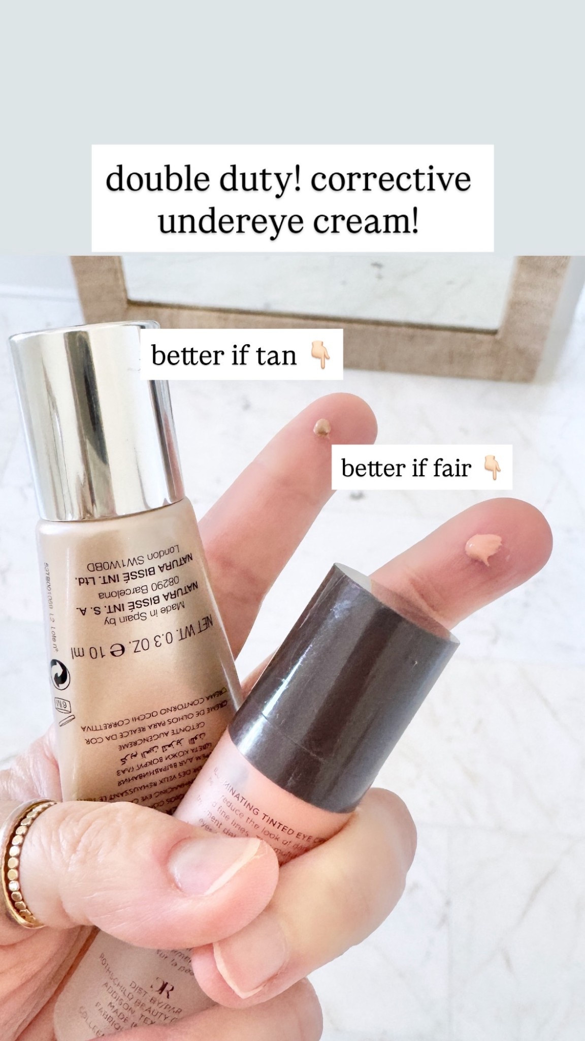 Corrective undereye cream! I use both depending on the season or a faux tan.  The pink one is 25% off. No code needed.  

#LTKSaleAlert #LTKBeauty #LTKselfcare