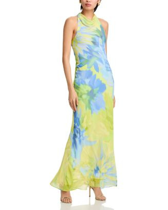AQUA Printed Chiffon Maxi Dress  | Bloomingdale's Women | Bloomingdale's (US)