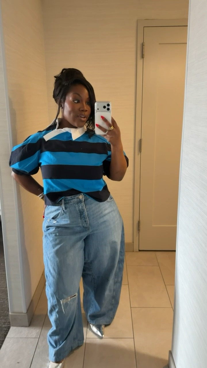I’m absolutely obsessed with this top  😍

Top: M 

Linking more KBB by Kahlana and similar jeans below!