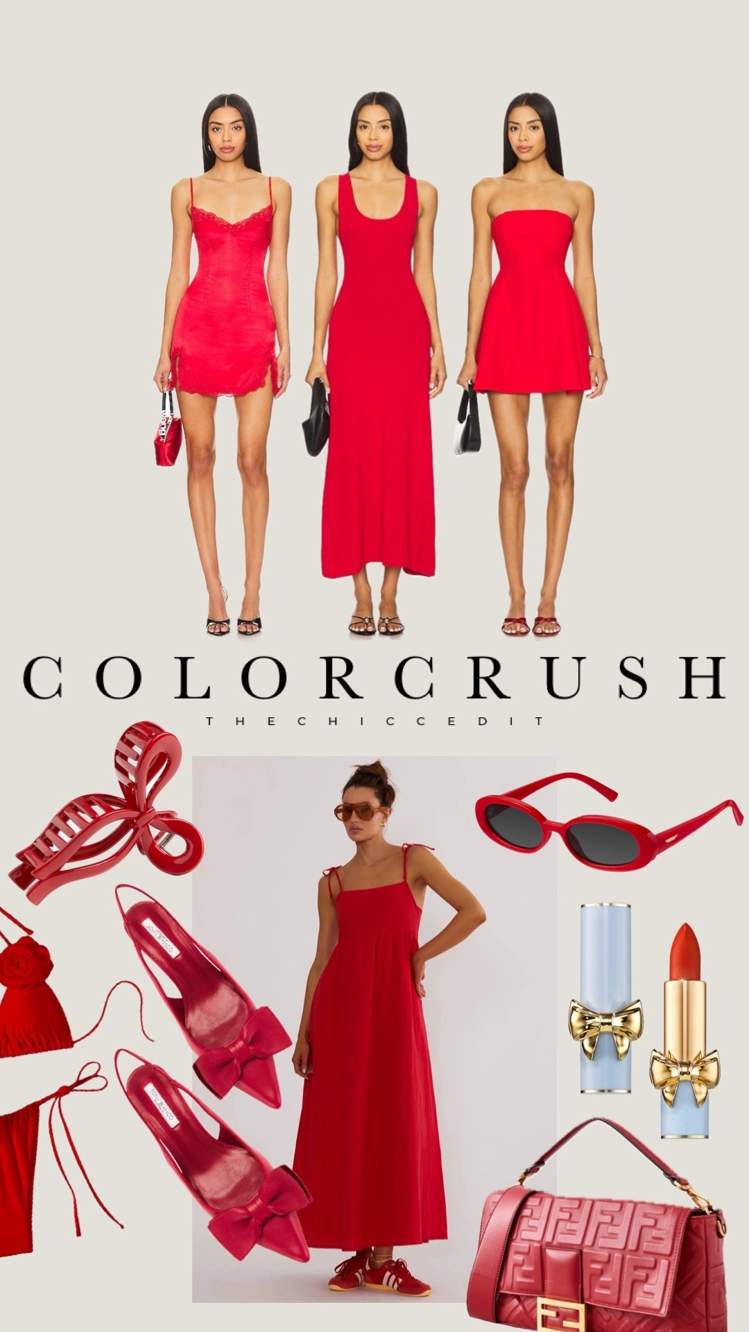 Color crush 😻 

#red #dress #sandals #bag #sunglasses bikini lipstick sunglasses clutch Gucci socks 

#LTKOver40 #LTKSwim #LTKootd