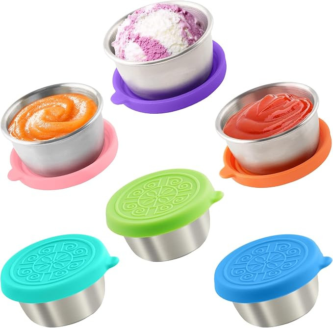 6x1.6 Oz Salad Dressing Containers with Lids | Amazon (US)