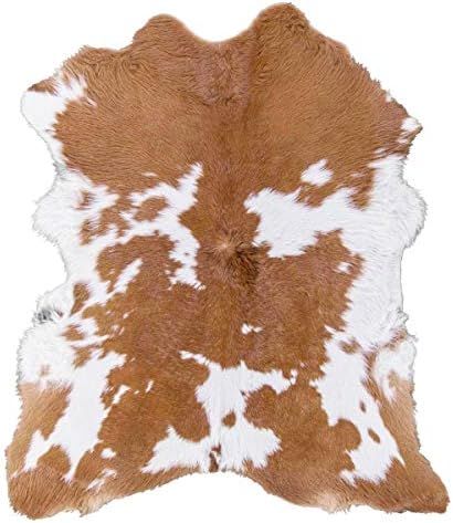 Amazon.com: Cream Caramel Hairy RODEO Cowhide Calf Skin Approx 2x3-3x3 ft Small Area Decoration/C... | Amazon (US)