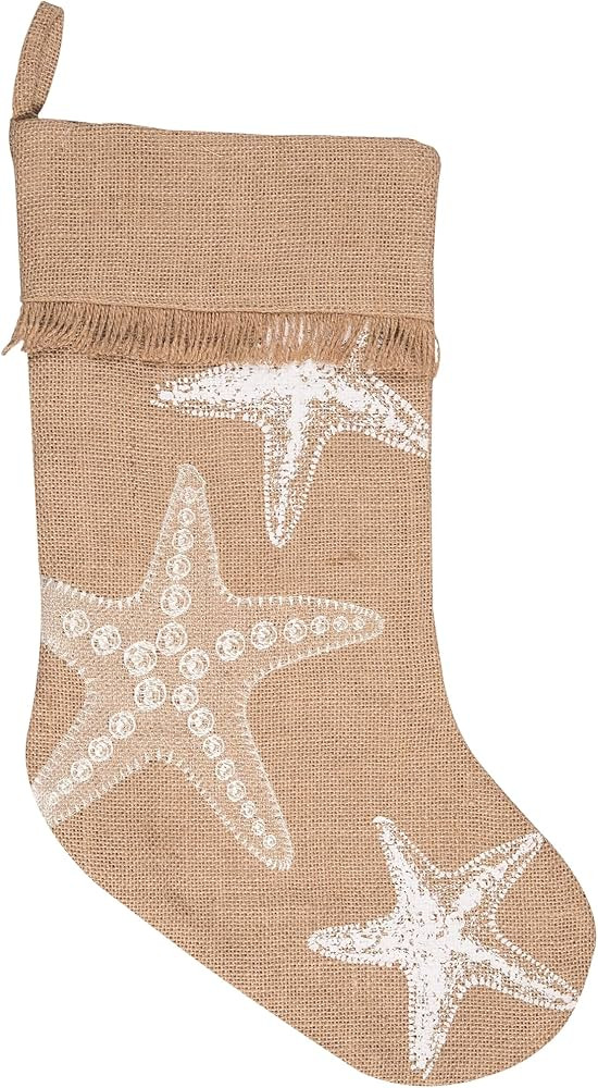 C&F Home Starfish Beige Hanging Christmas Stocking 20" Xmas Winter Holidays Beach House Coastal N... | Amazon (US)