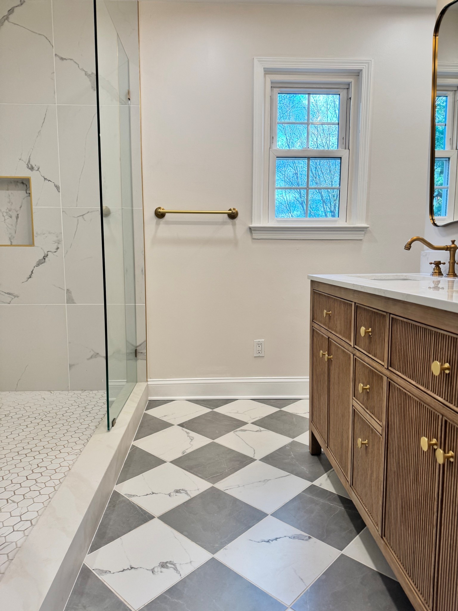 Prettiest floors in our updated bathroom !

#LTKHome