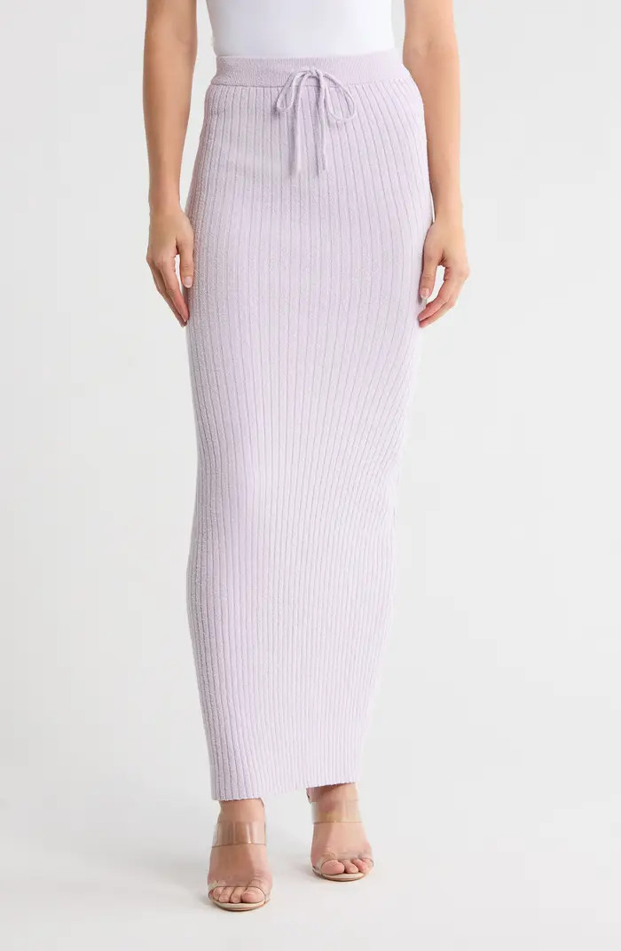 Good American Terry Ribbed Maxi Skirt | Nordstromrack | Nordstrom Rack