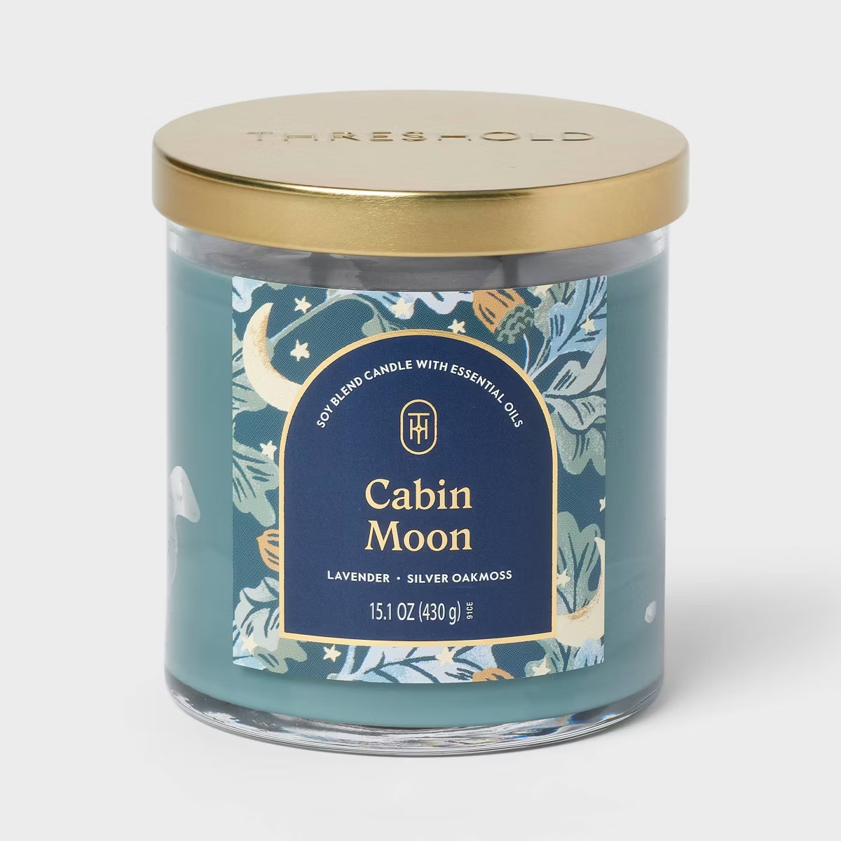 15.1oz 2-Wick Lidded Glass Jar Candle Cabin Moon - Threshold™ | Target