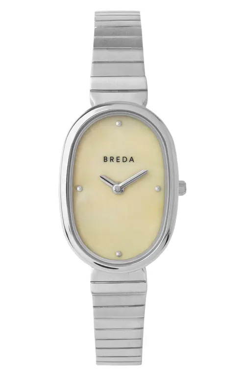 BREDA Jane Bracelet Watch, 23mm in Silver/Silver/Champagne at Nordstrom | Nordstrom