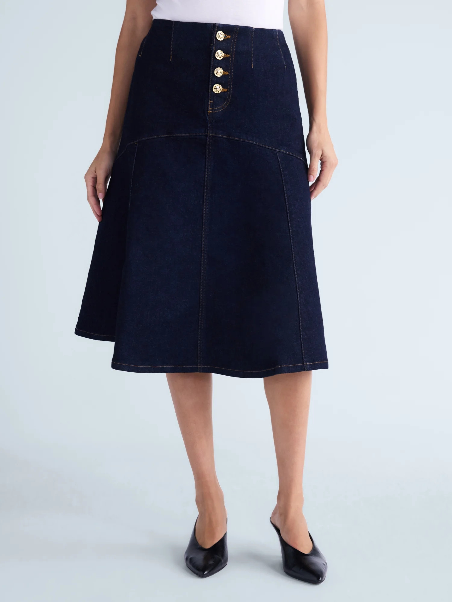 Scoop Women's Flare Midi Skirt, Sizes XS-XXL | Walmart (US)