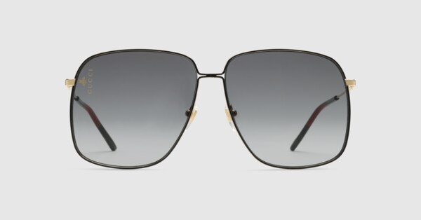 Rectangular-frame metal sunglasses | Gucci (US)