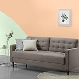 Zinus Benton Mid-Century Upholstered 76 Inch Sofa / Living Room Couch, Stone Grey Weave | Amazon (US)