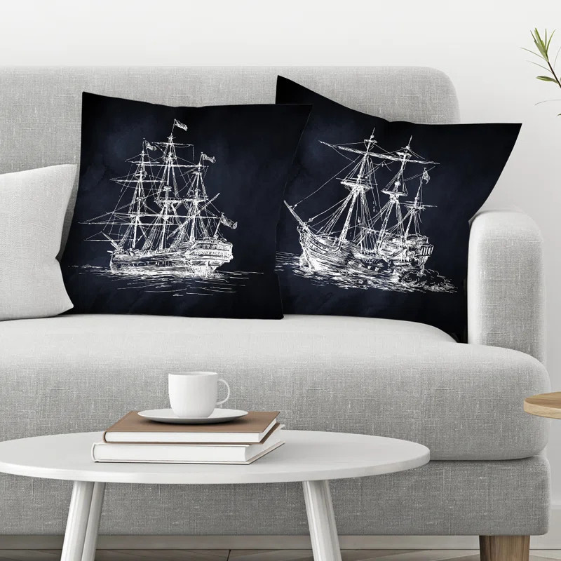 2 Piece Ships Throw Pillow Insert Set | Wayfair North America