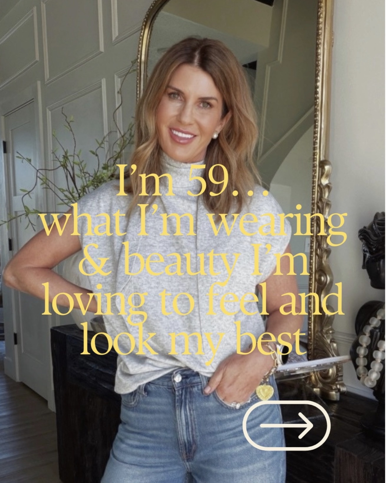 I'm 59. What I'm wearing and beauty
I'm loving to feel and look my best
Comment YES
and I'll send you the details!
Everything is linked on my profile in the @shop.Itk app.
Search and follow @thespoiledhome or you can also source everything by clicking on the link in bio.
Easy outfits, summer style, minimal outfits, outfit ideas, over 50 fashion, white pants, travel outfit, effortless style, midlife lifestyle, chic style, casual affordable finds, style over 50, beauty faves

#LTKdayinmylife #LTKOver40 #LTKgrwm