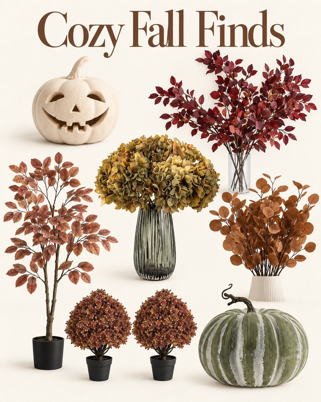 Cozy Fall Decor Finds

A few fall finds I’m loving for a cozy, collected home: warm rust foliage, burgundy stems, dried hydrangeas, and pumpkins with a little personality. These pieces bring in autumn color while still feeling soft and neutral. Shop everything here.

#LTKSeasonal #LTKHome #LTKSaleAlert