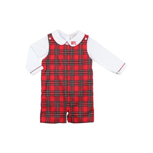 Red Plaid Flannel Jon Jon (Shirt Included) Shipping late November | Cecil and Lou