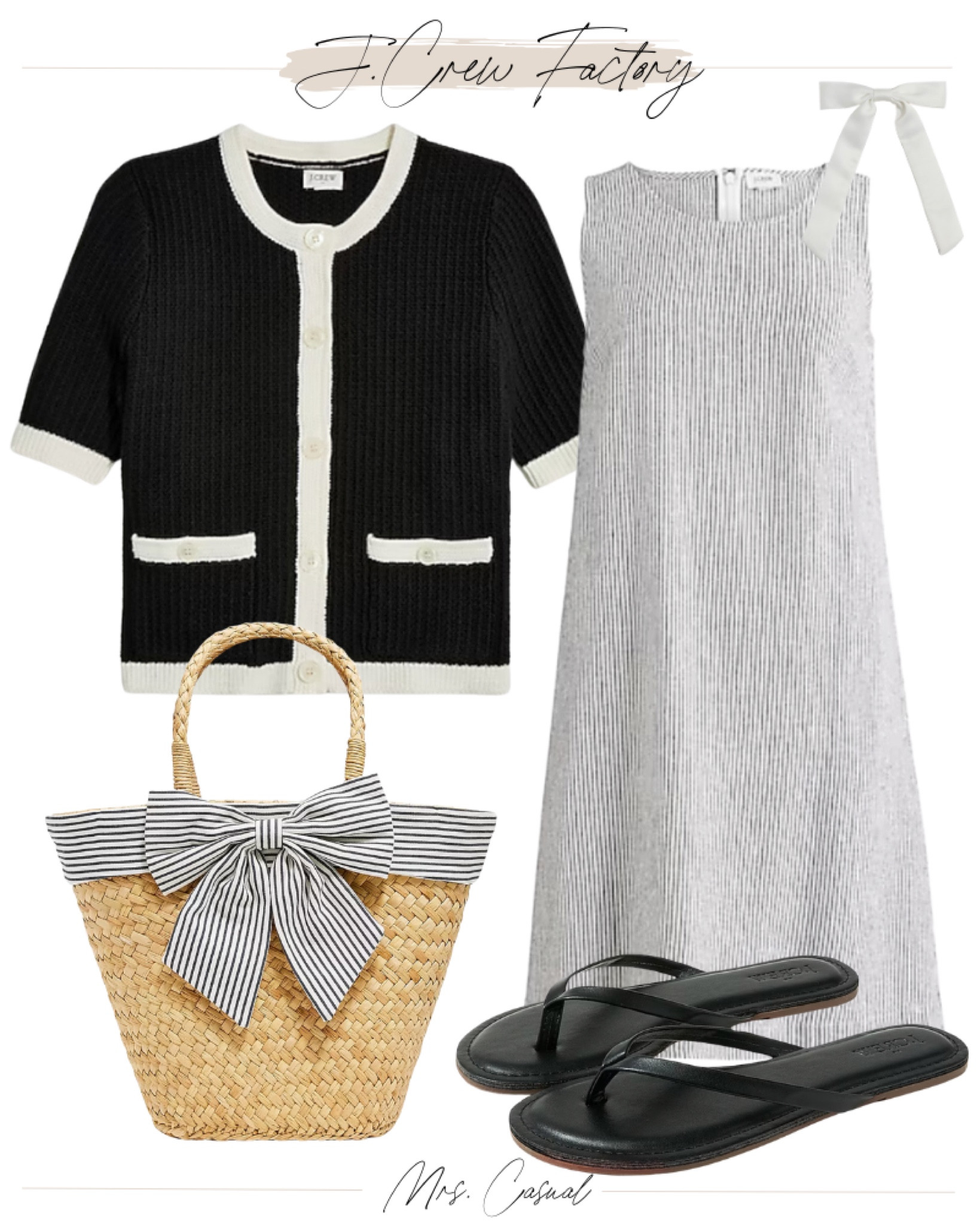 JCrew factory 50% off sale striped dress outfit idea 

#LTKFindsUnder100 #LTKItBag #LTKSaleAlert