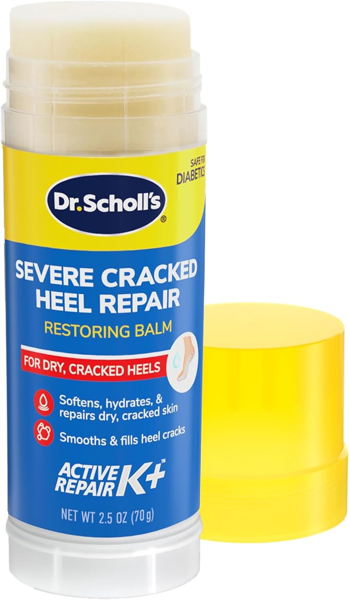 Amazon.com: Dr. Scholl's Severe Cracked Heel Repair Restoring Balm 2.5oz, with 25% Urea for Dry, ... | Amazon (US)