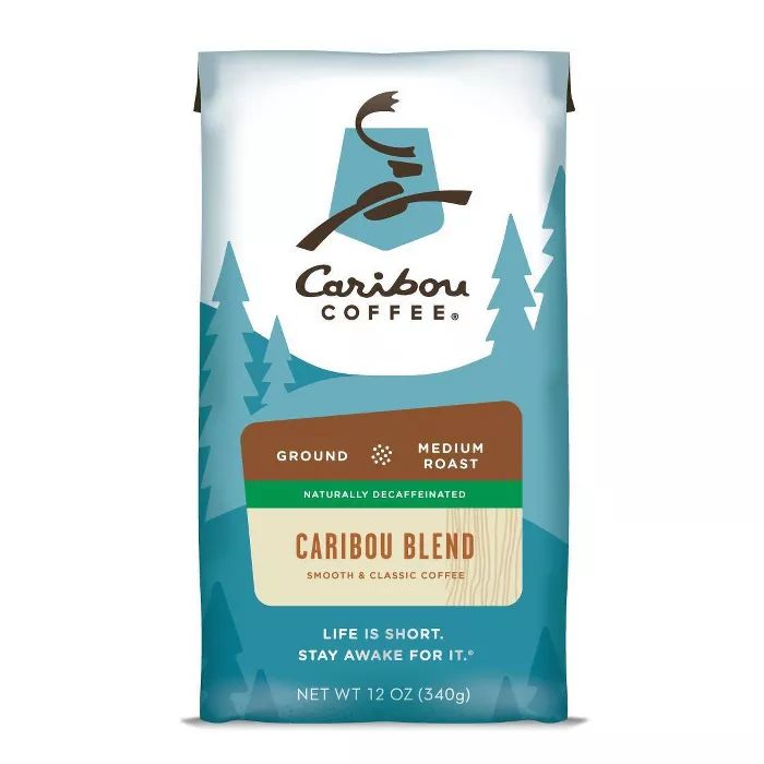 Caribou Coffee Caribou Blend Medium Roast Ground Coffee - Decaf - 12oz | Target