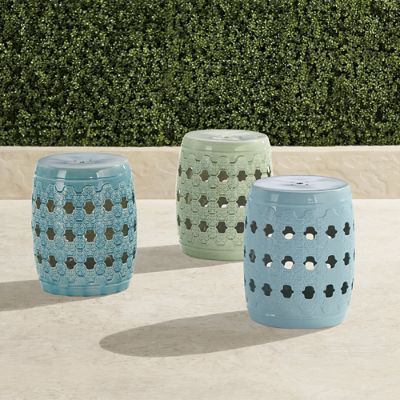 Bastide Medallion Accent Stool | Frontgate