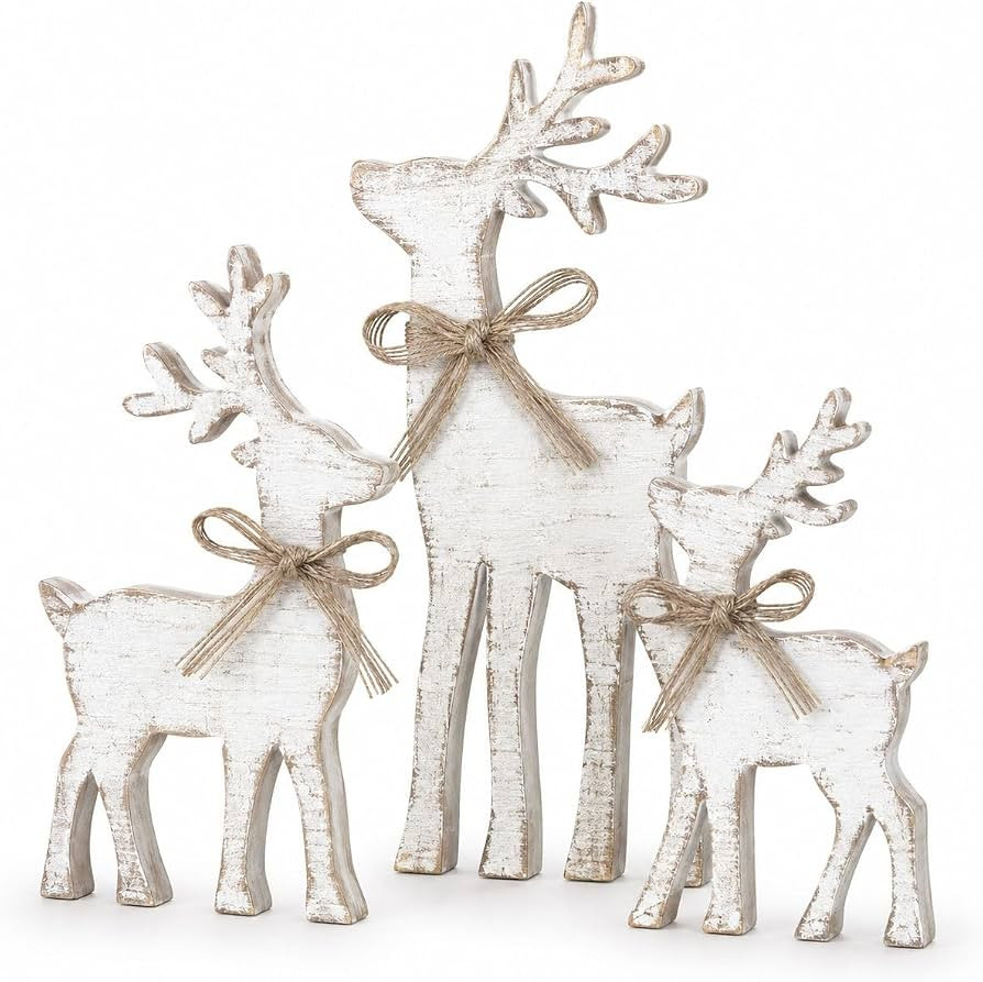 Christmas Decorations Indoor, 3pcs Christmas Reindeer Home Decor | Amazon (US)