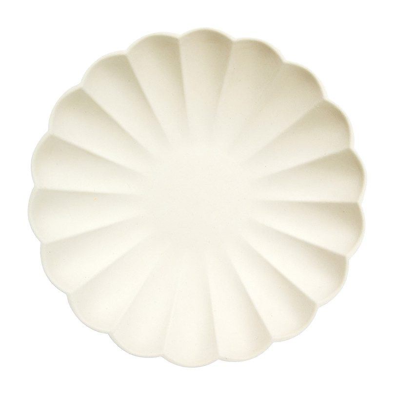 Meri Meri Simply Eco Side Plates, Cream | Maisonette