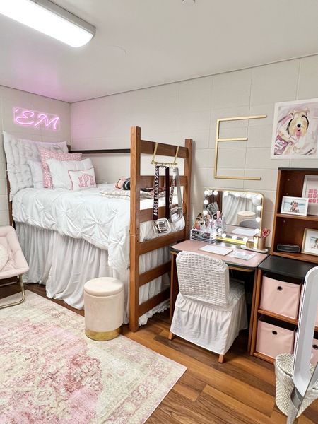 Texas A&M girls dorm room!  Southside commons Aston hall  
White and pink dorm room  

Follow my shop @homedecormomma on the @shop.LTK app to shop this post and get my exclusive app-only content!
#LTKstyletip 

#LTKSeasonal #LTKFindsUnder50 #LTKU
