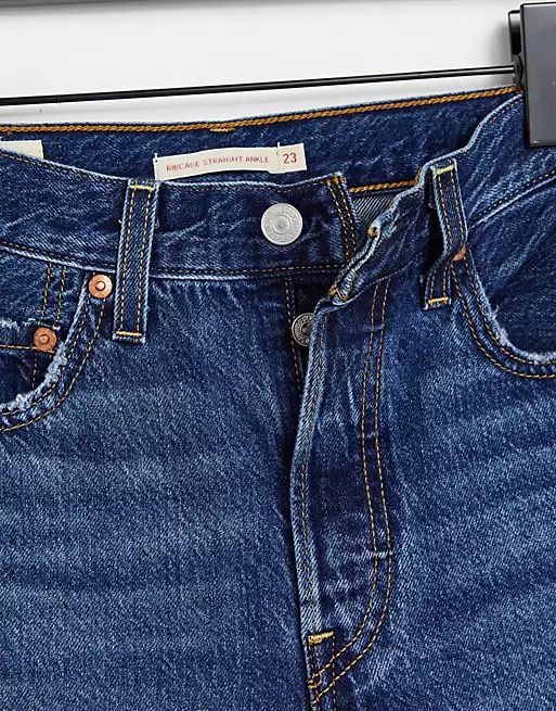 Levi's ribcage ankle jeans in mid wash  | ASOS | ASOS (Global)