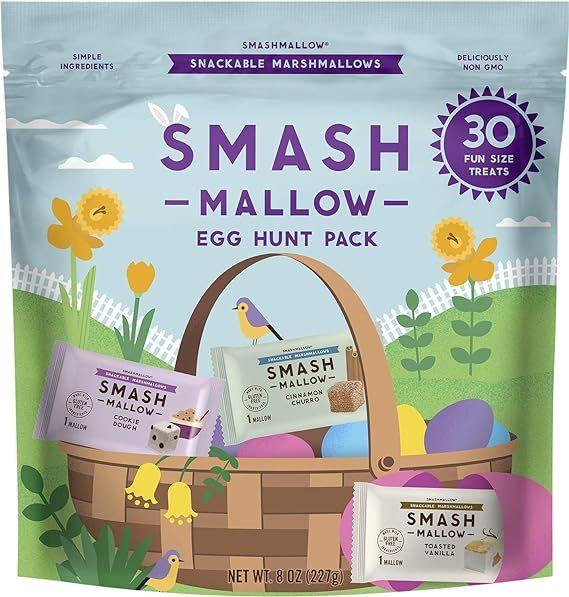 Easter Fun Size Variety Pack by SMASHMALLOW | Snackable Marshmallows | Assorted Flavors | Non-GMO... | Amazon (US)