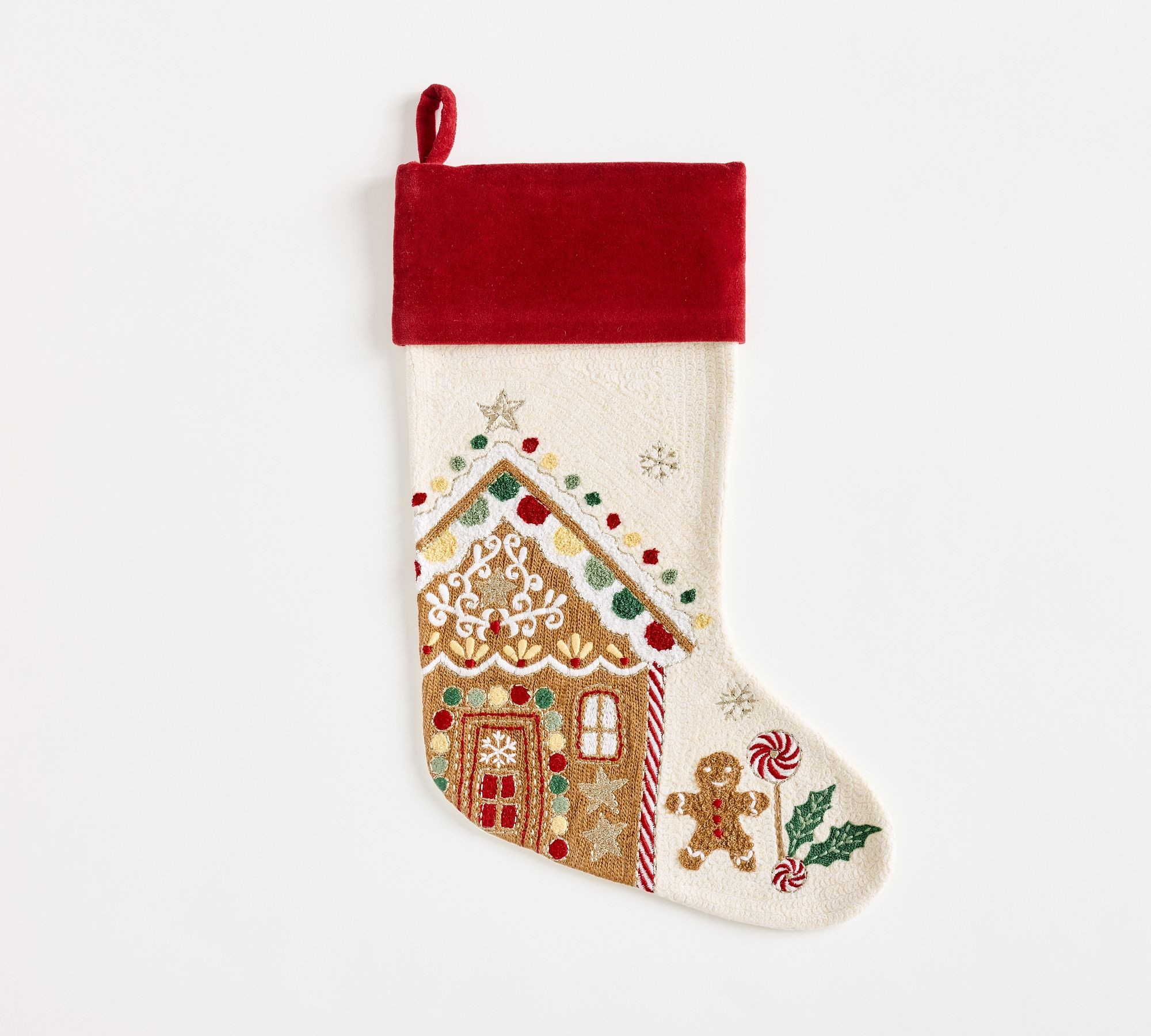 Holiday Icons Crewel Stockings | Pottery Barn (US)