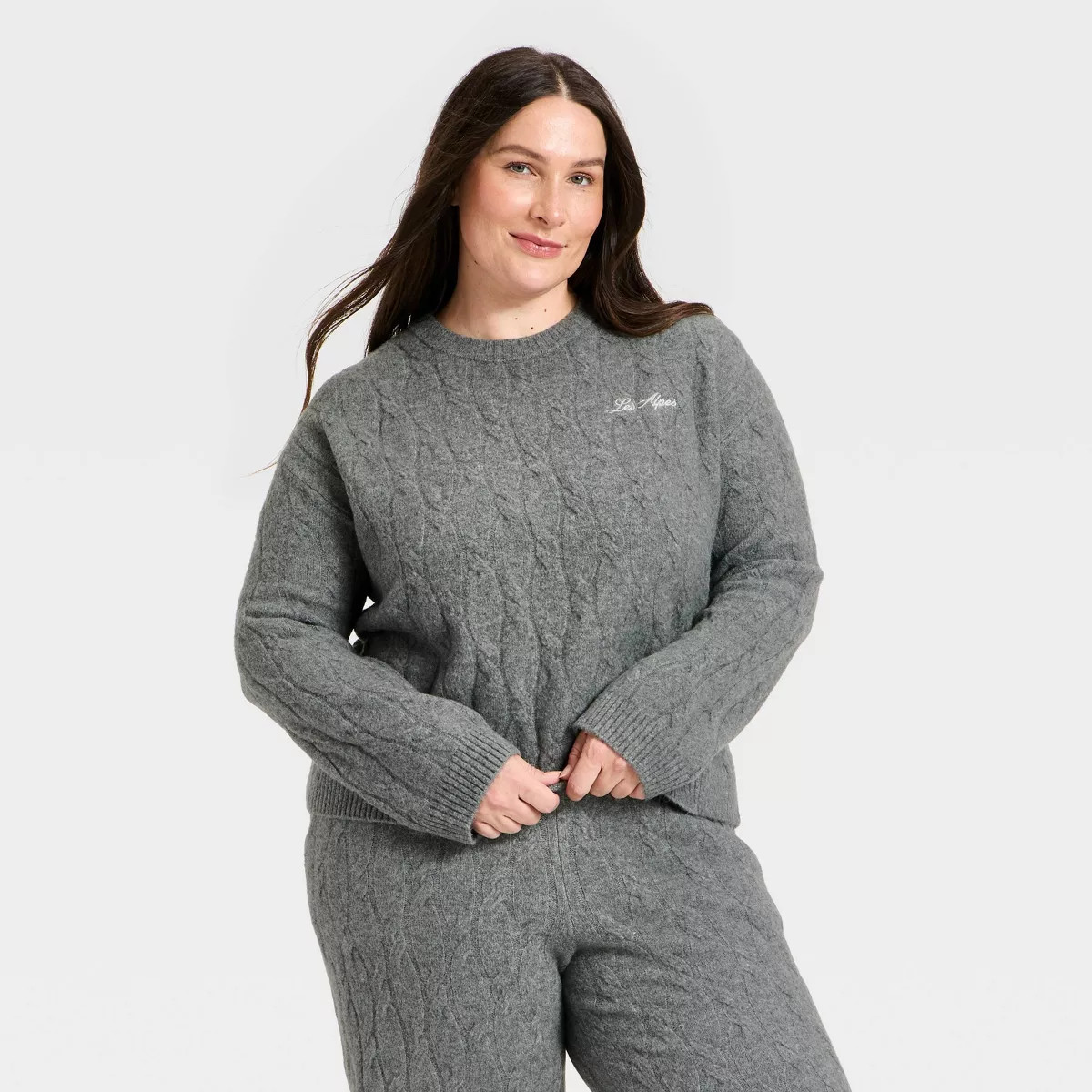 Women's Cozy Knit Boucle Crewneck Pullover Sweater - Universal Thread™ Heather Gray | Target