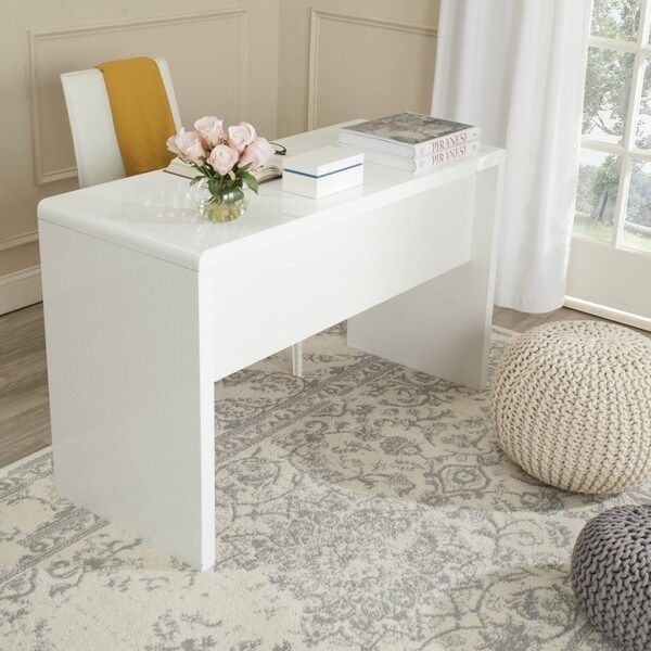 Safavieh Kaplan Modern White Desk | Bed Bath & Beyond